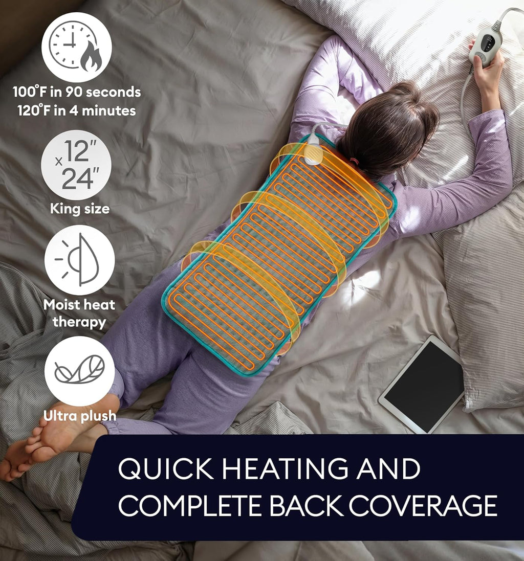 Generous size comparison of Geniani Extra Large Heating Pad