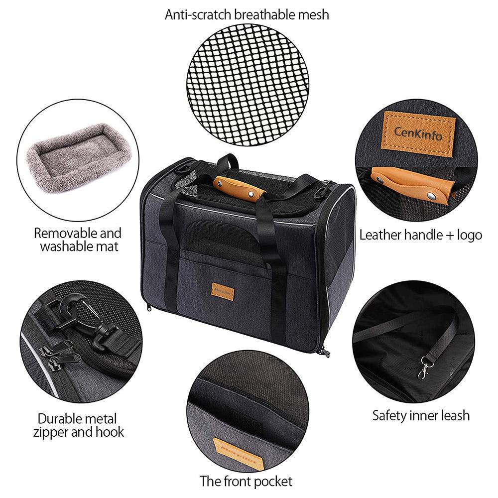 Interior of the Foldable Pet Carrier illustrating spacious design for pets