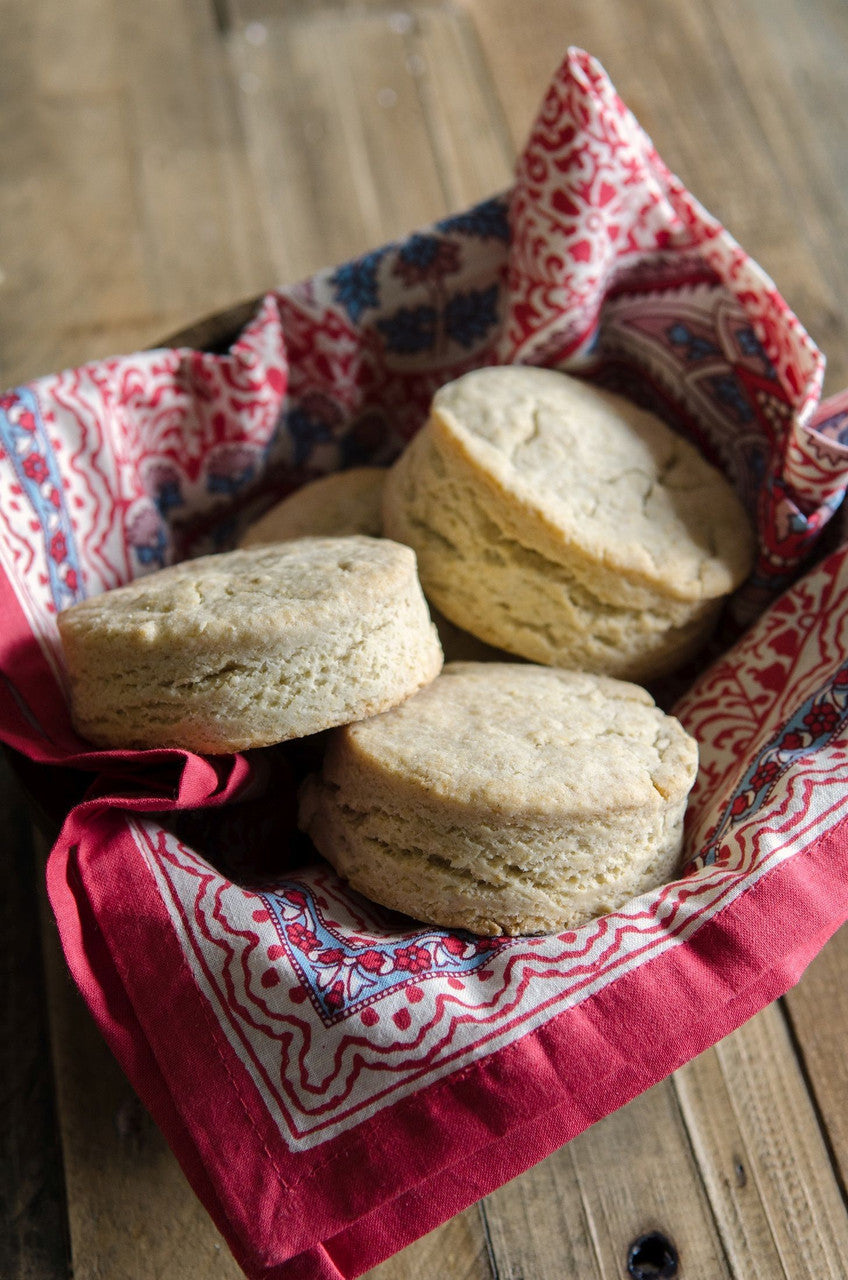 Baked biscuits made with Gobingya Bobs Biscuit Baking Mix served on a plate