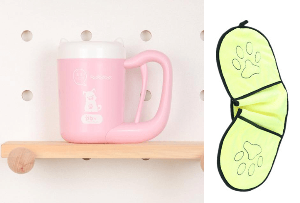 PawPerfect CleanPup in action cleaning a dog's paw by Dog Hugs Cat