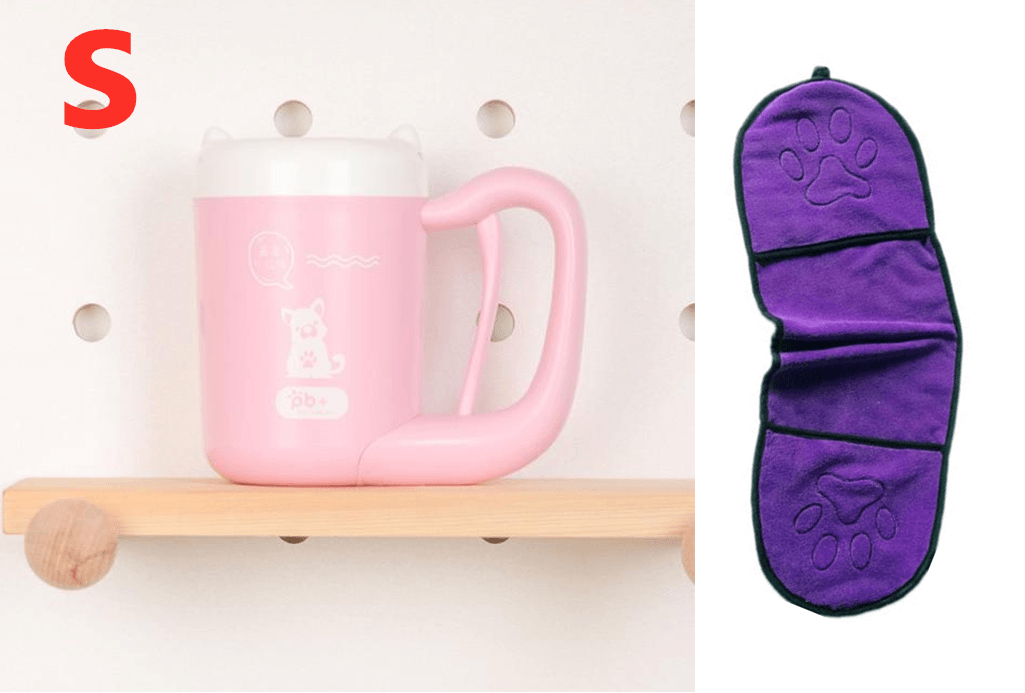 PawPerfect CleanPup on a shelf with pet care products by Dog Hugs Cat