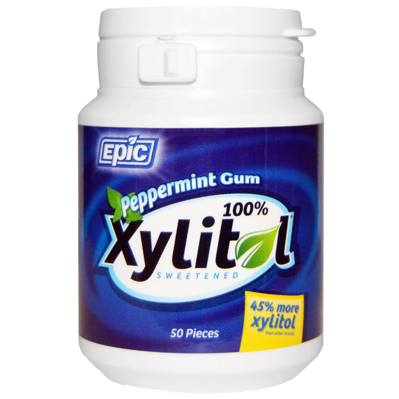 Front view of Gobingya Epic Dental Xylitol Gum in peppermint flavor