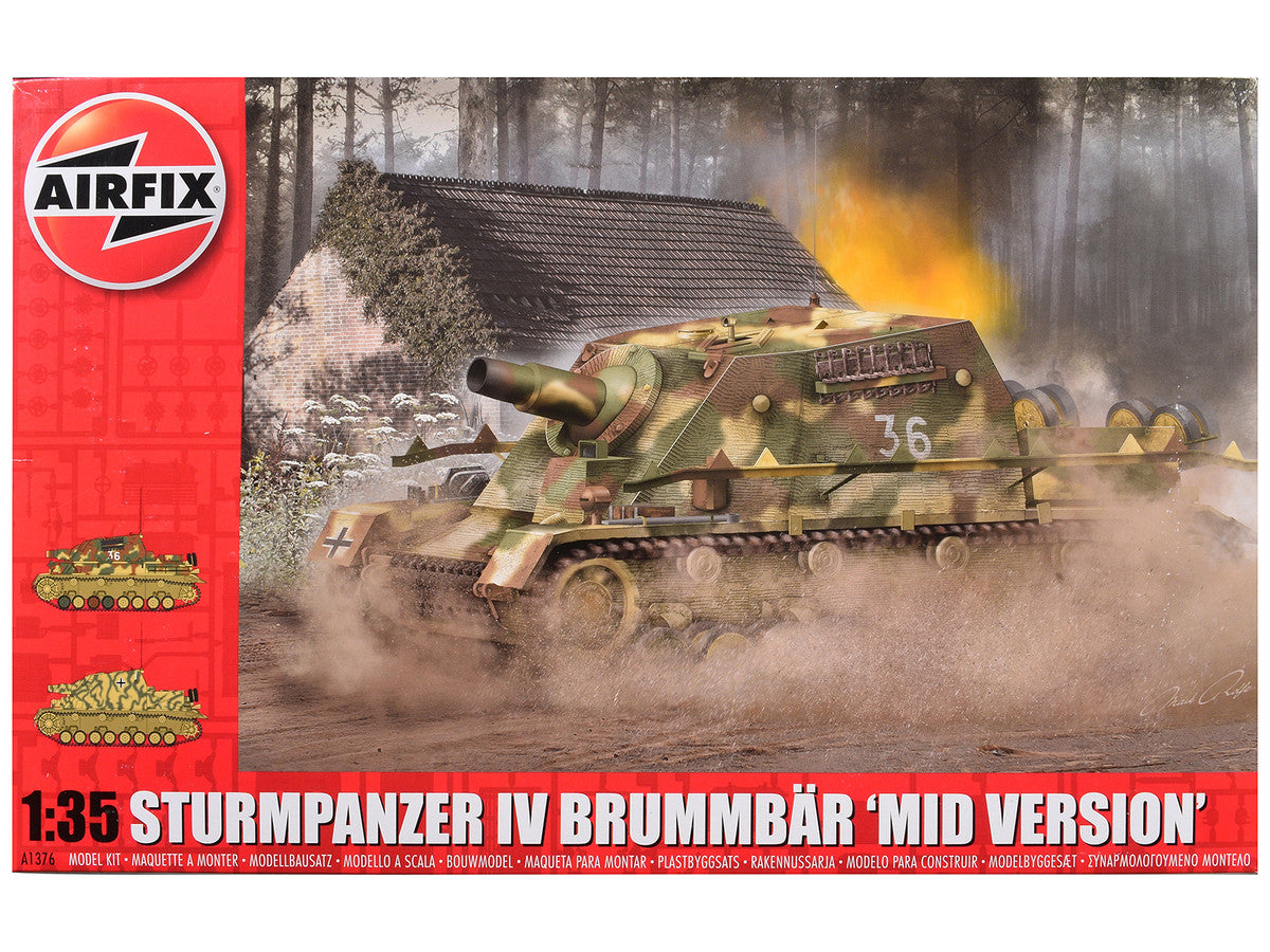 Detailed assembly of Sturmpanzer IV Brummbar model kit by Airfix