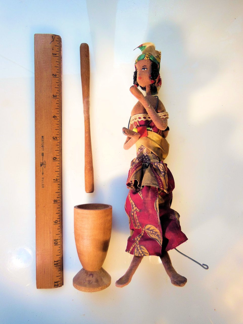 Showcase of the doll in a cultural heritage display