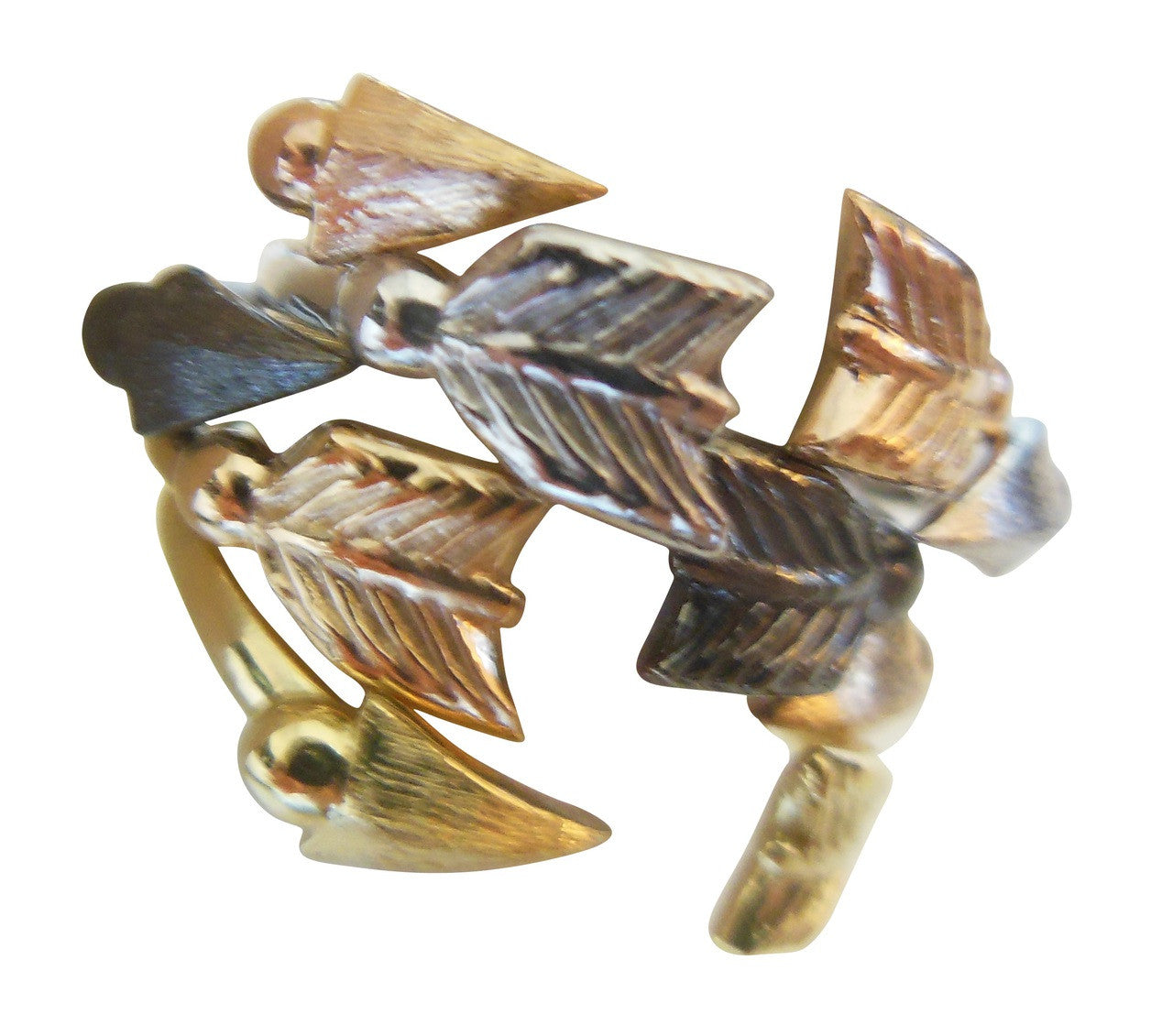 Custom Design: Arrow Stacking Rings - Green Gold- 18K