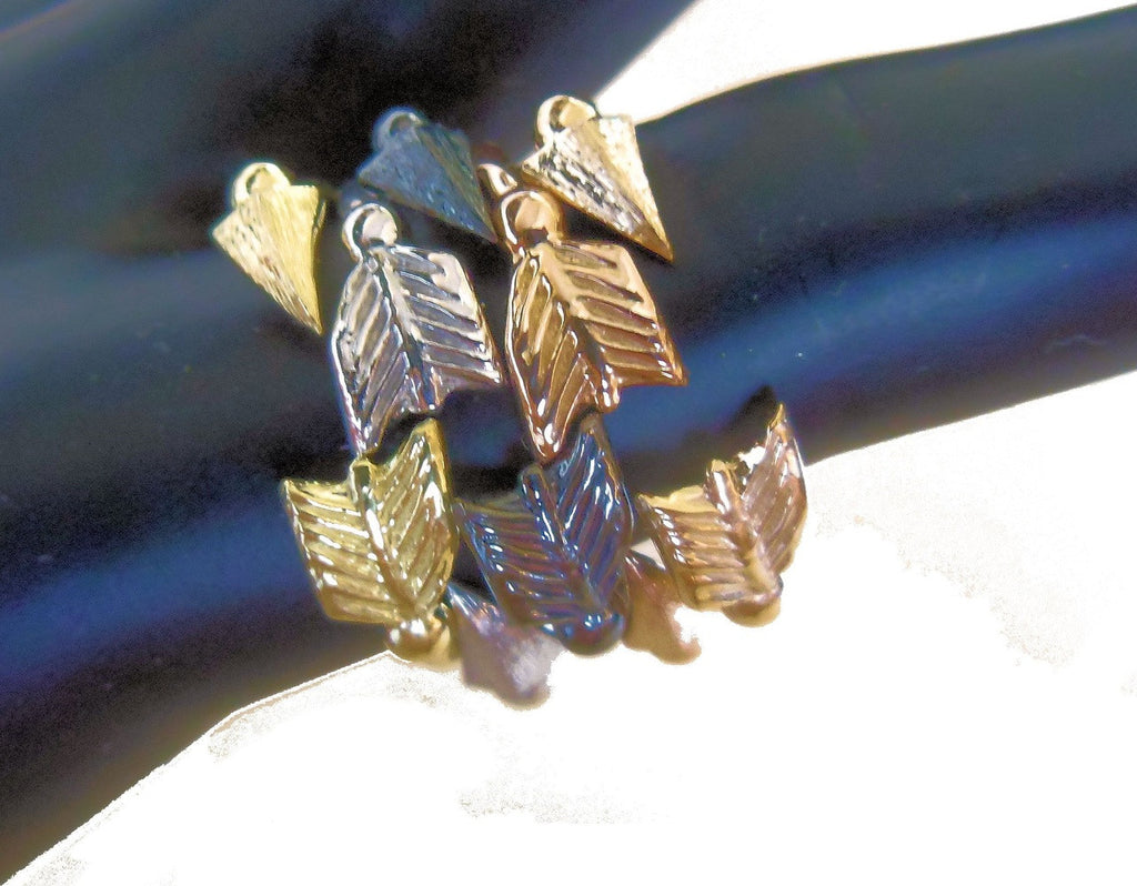 Custom Design: Arrow Stacking Rings - Green Gold- 18K