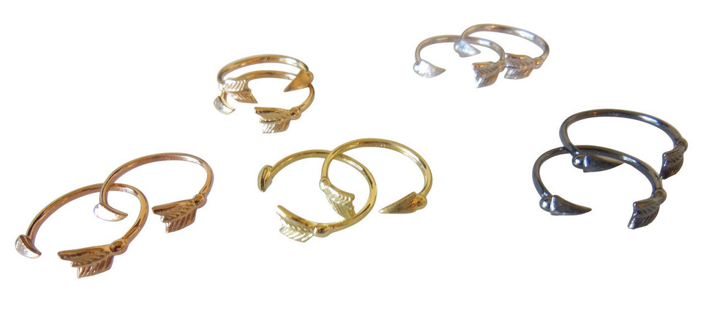 Custom Design: Arrow Stacking Rings - Green Gold- 18K