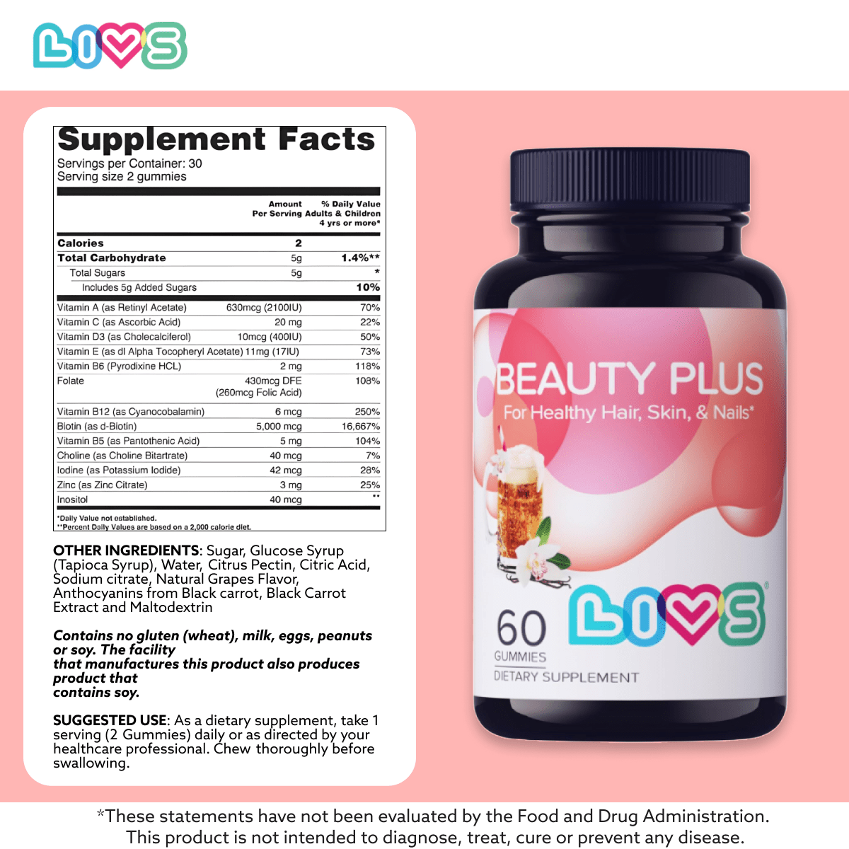 Beauty Plus Gummies (hair, skin, & nails)