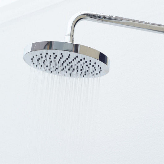 Front view of Gobingya 59-Inch Tempered Glass Shower Panel in sleek design