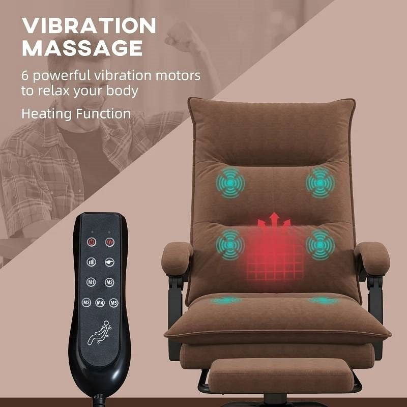 Front view of Luxury Heated Massage Executive Office Chair by Gobingya
