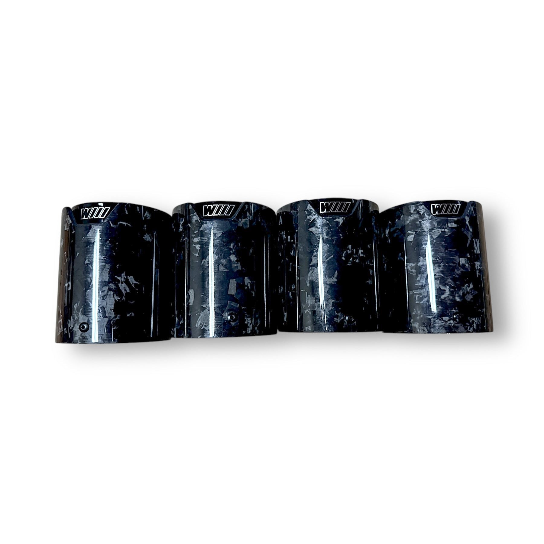 Detailed view of 304 stainless steel construction of BMW F90 M5 tips