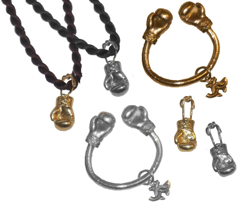 Elegant packaging of 18K Gold Boxing Glove Key Ring for gifting