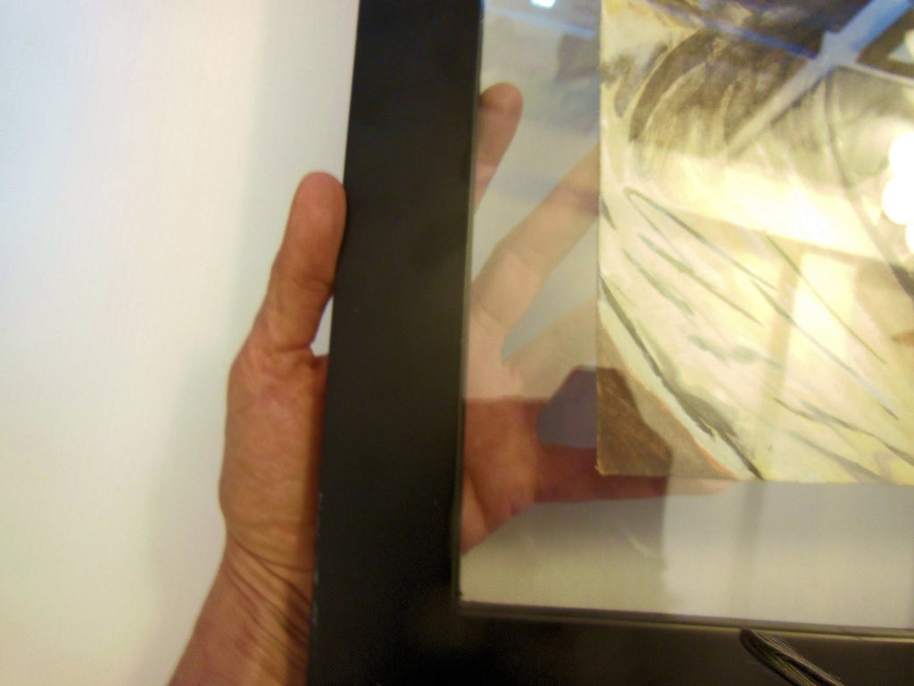 Side view of Buffalo and Oxpecker framed art by Moses Eye