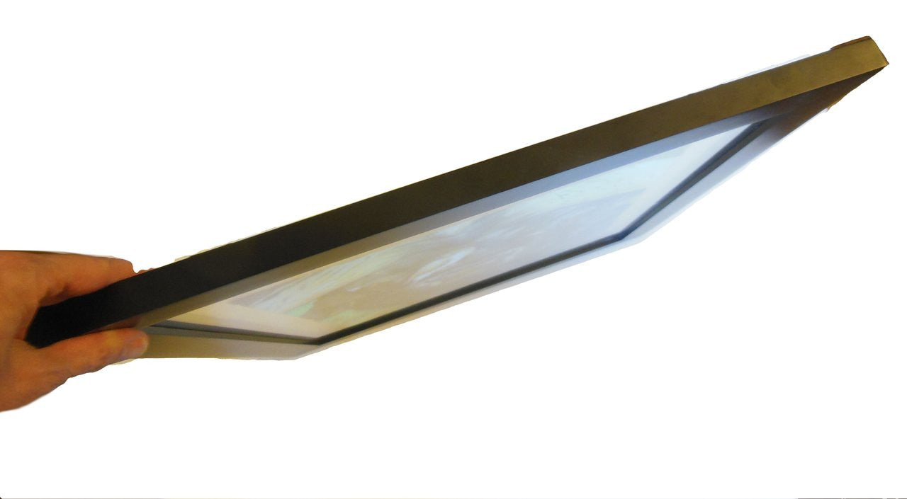 Art piece featuring oxpecker perched on buffalo in serene setting