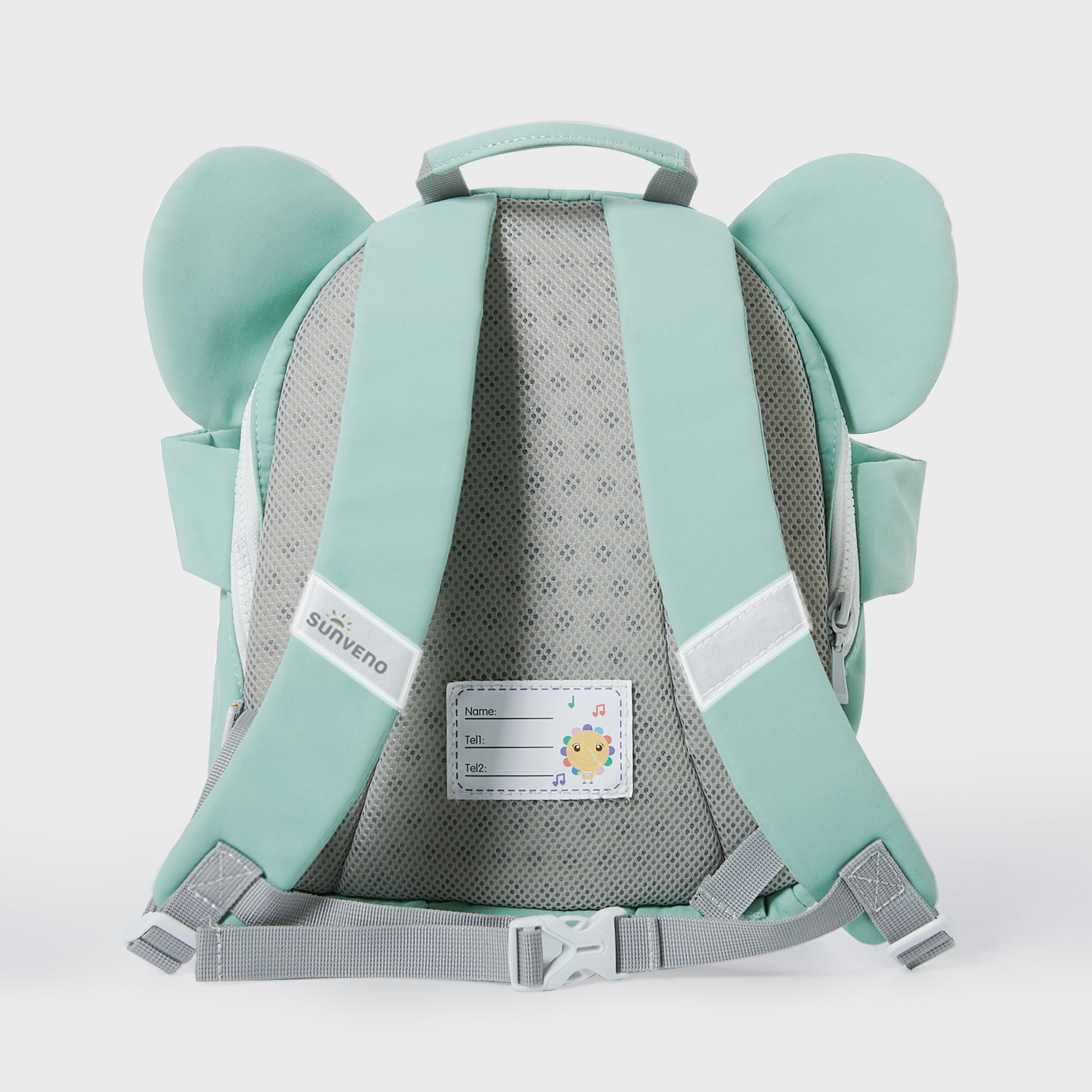 Back view highlighting the ergonomic design of SUNVENO backpack