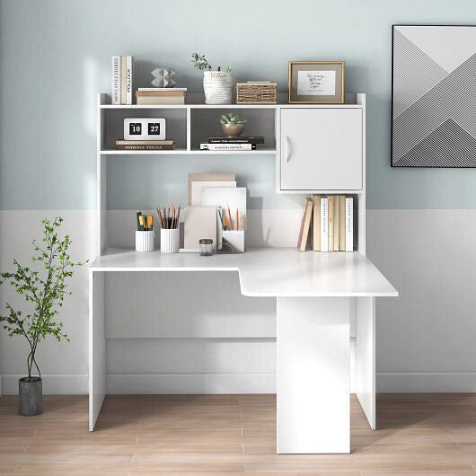 Side view showcasing the spacious tabletop of Gobingya L-Shaped Desk