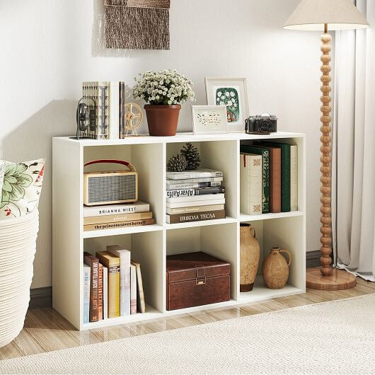 Front view of Gobingya 6-Cube Storage Bookcase in stylish design