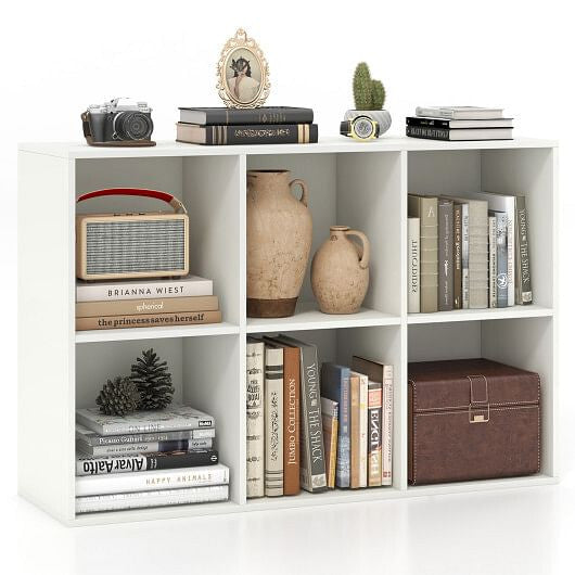 Close-up of Gobingya 6-Cube Storage Bookcase's durable material finish