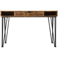 Front view of Rustic Farmhouse 1-Drawer Writing Desk by FastFurnishings