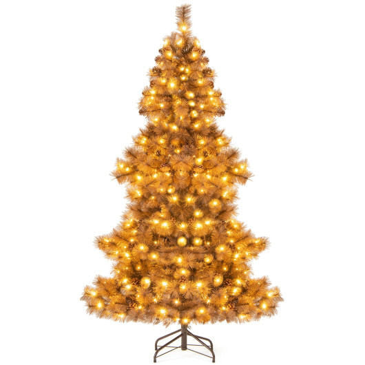 Warm white LED lights on Gobingya 6ft Artificial Christmas Tree