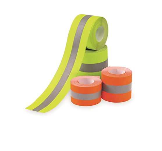 High Visibility Reflective Tape roll in retroreflective silver