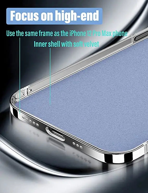 Back view showcasing Anacotte Carbon Fiber Stainless Steel Bumper Case