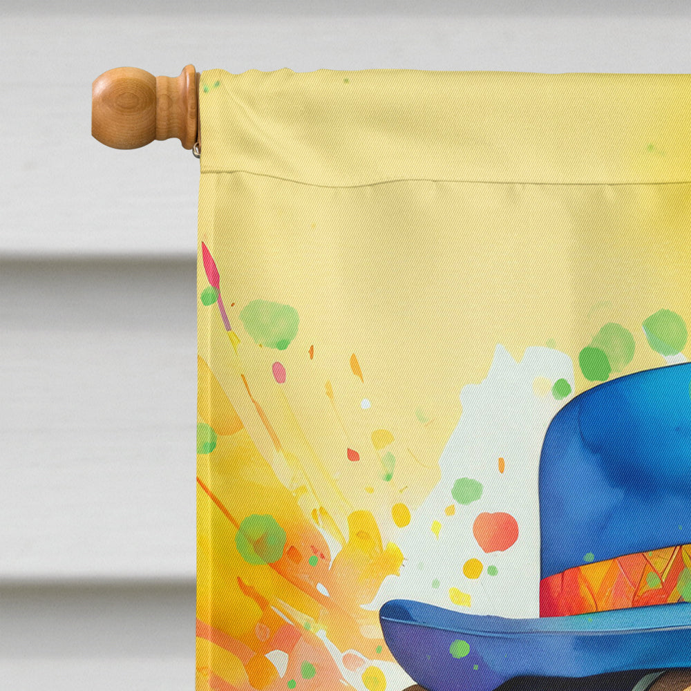 Close-up of the Cane Corso artwork on the decorative flag