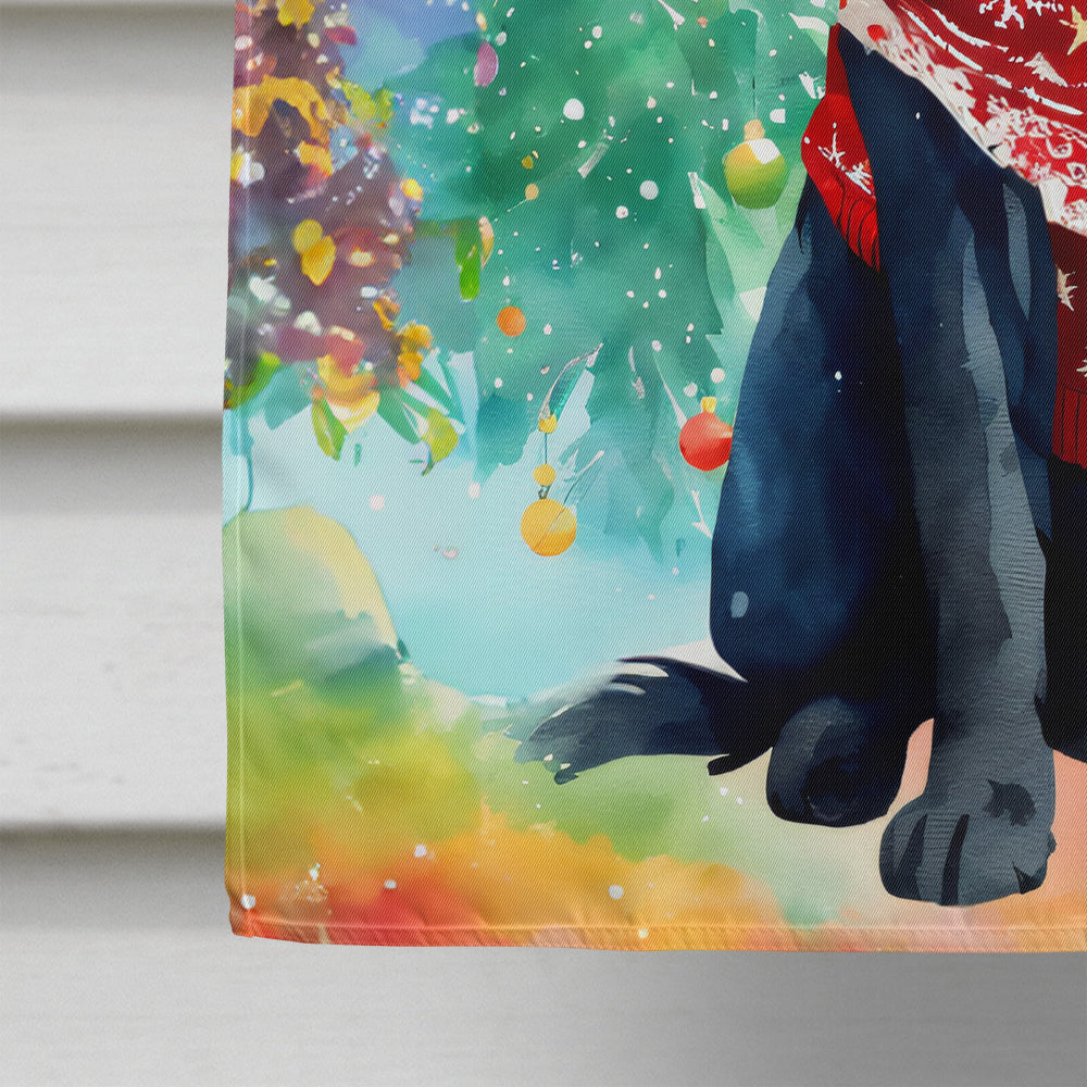 Detailed artwork of Cane Corso on Christmas House Flag by Caroline's Treasures
