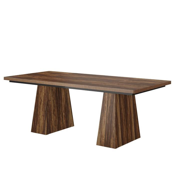 Top view of Elegant Dark Brown Modern Computer Desk showcasing workspace