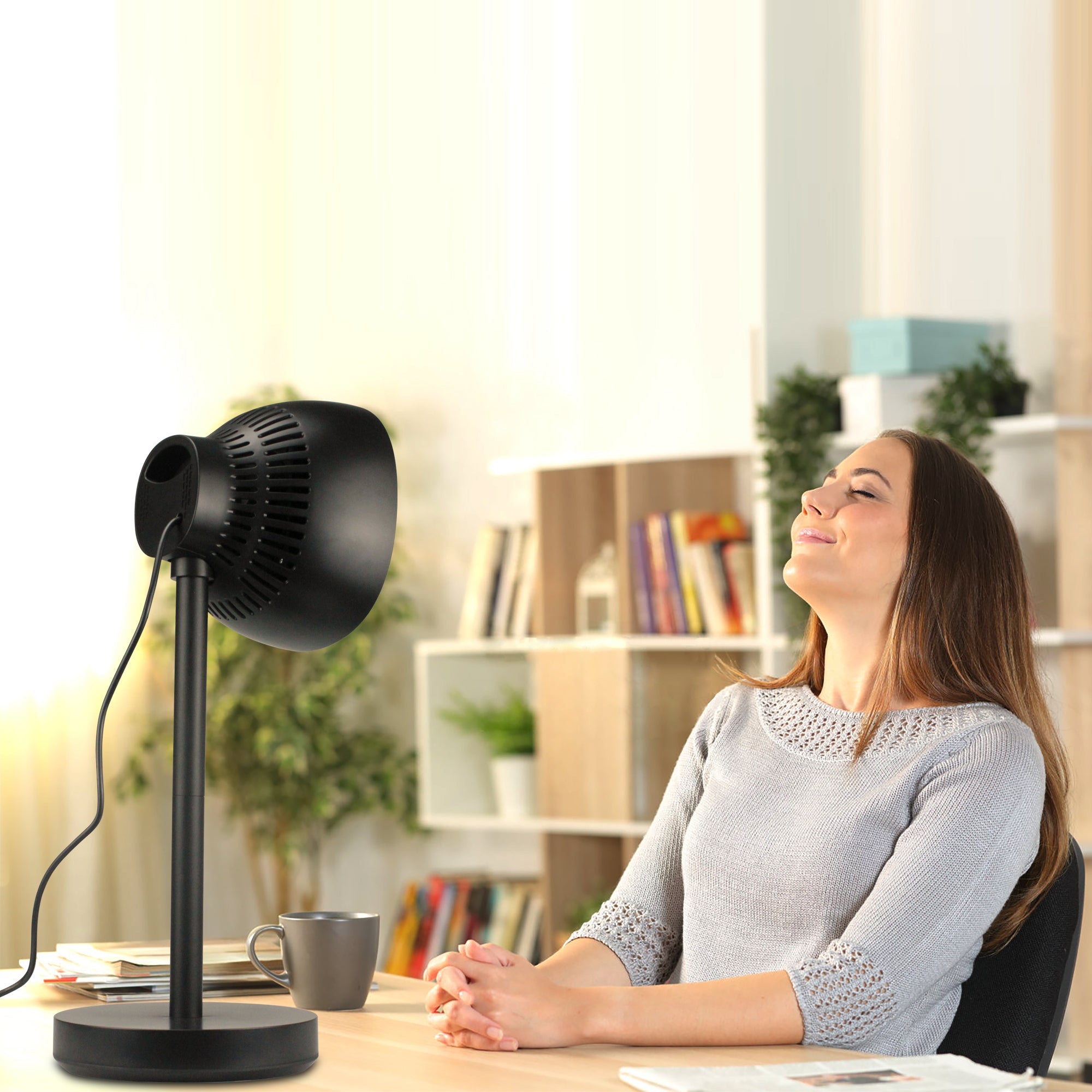 Front view of Adjustable Fan Heater by Gobingya in sleek design