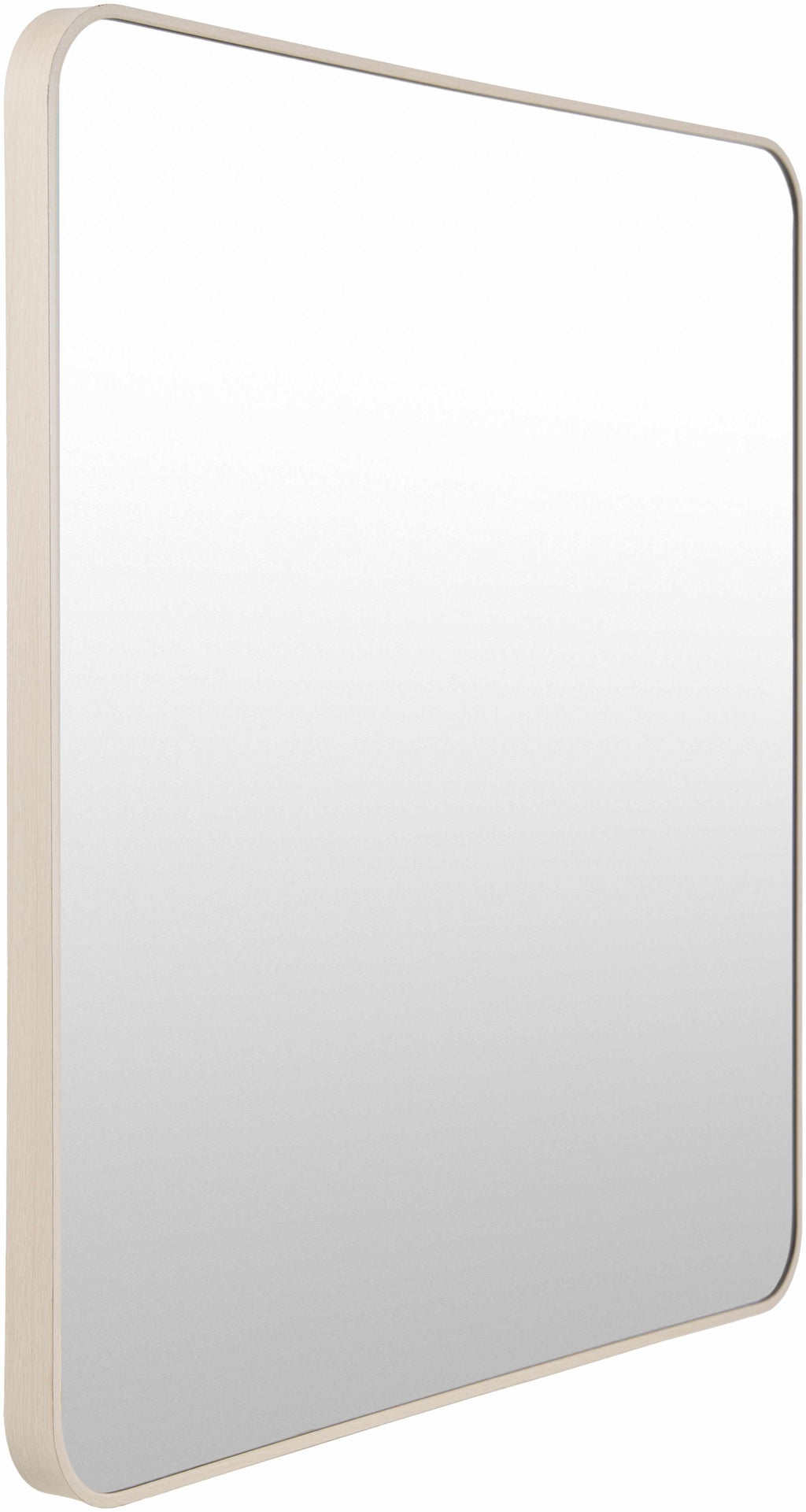 Close-up of the dark red frame of Ockenfels Mirror by Boutique Rugs