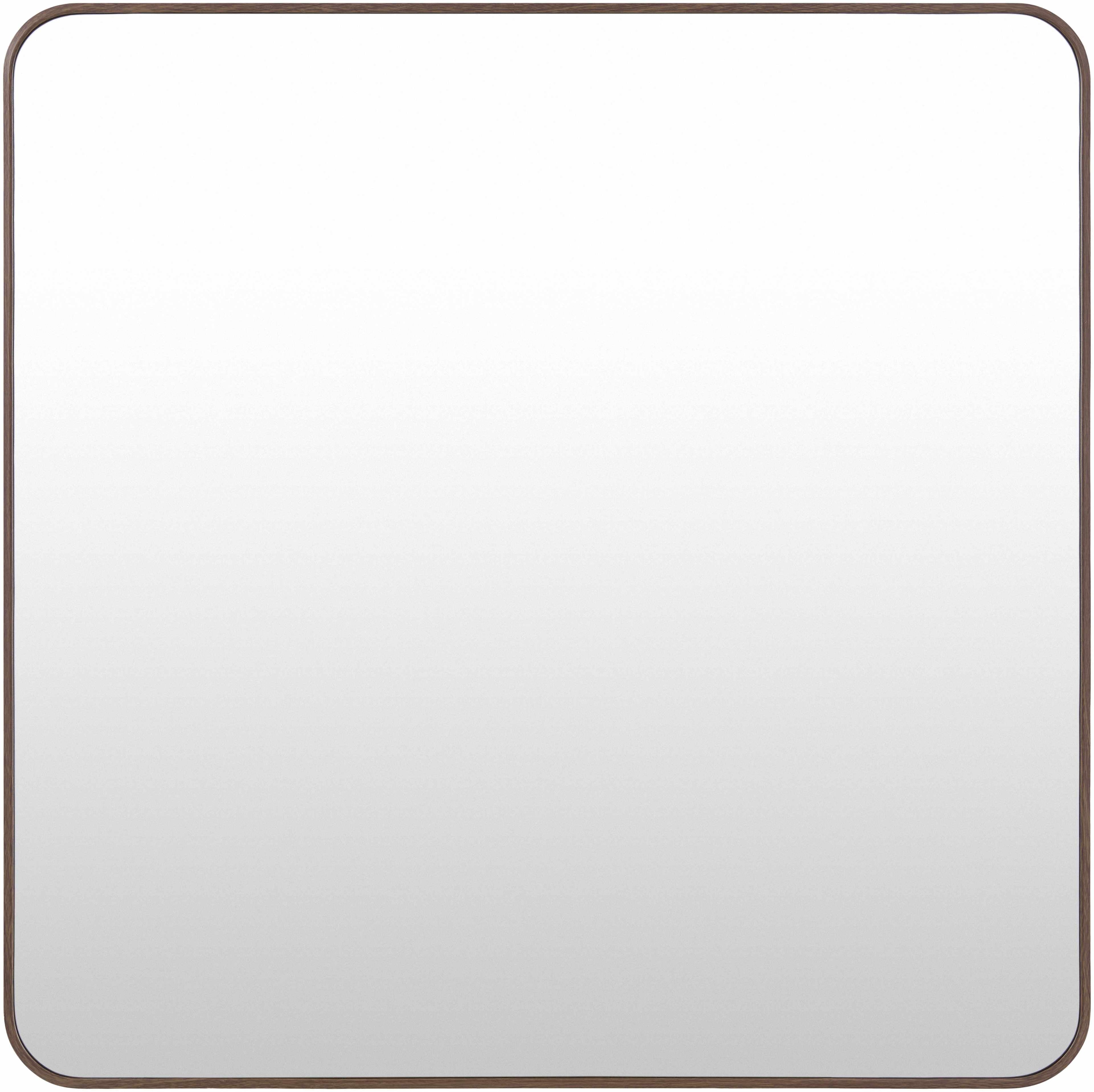 Front view of Ockenfels Dark Brown Mirror by Boutique Rugs