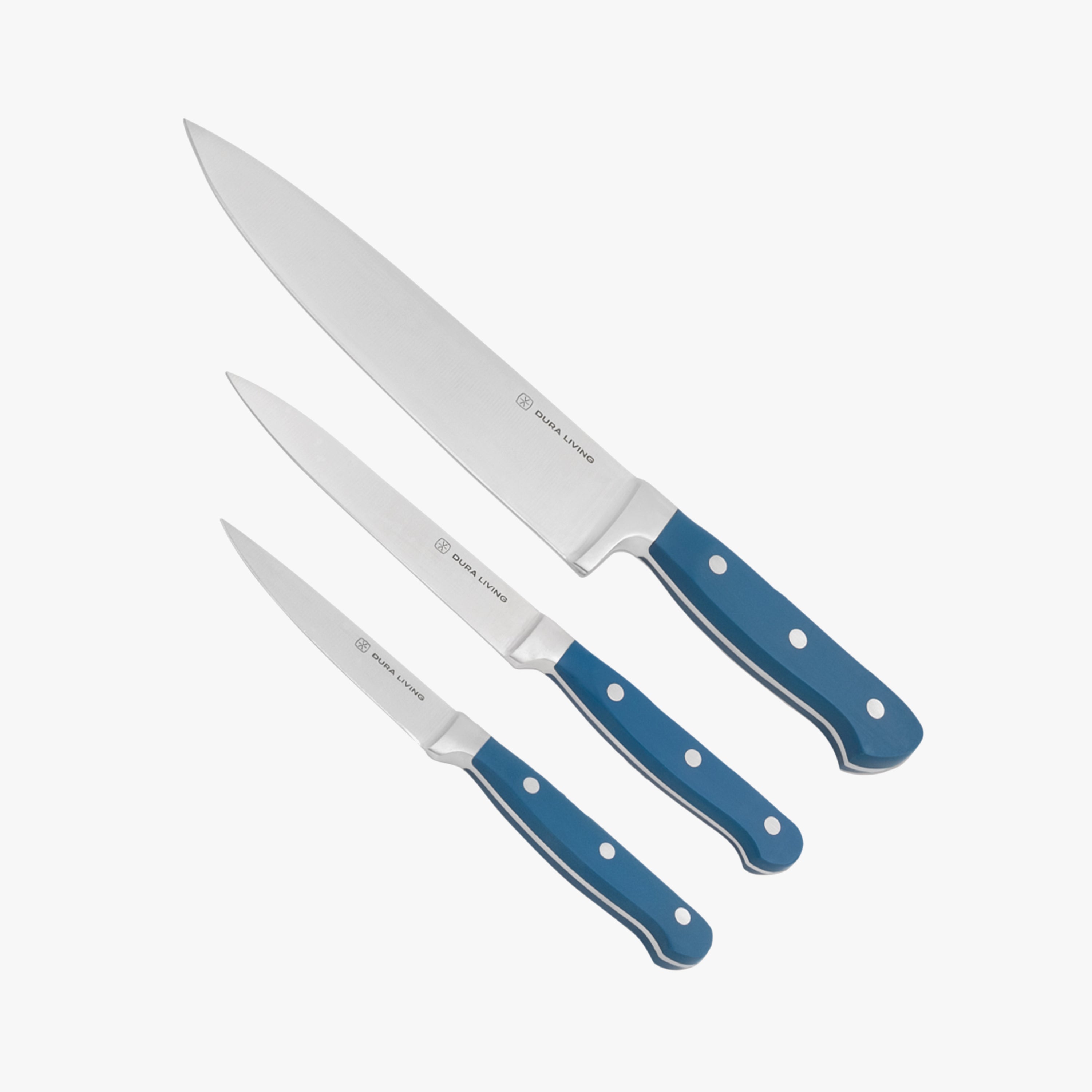 Superior 3-Piece Kitchen Knife Set- Royal Blue