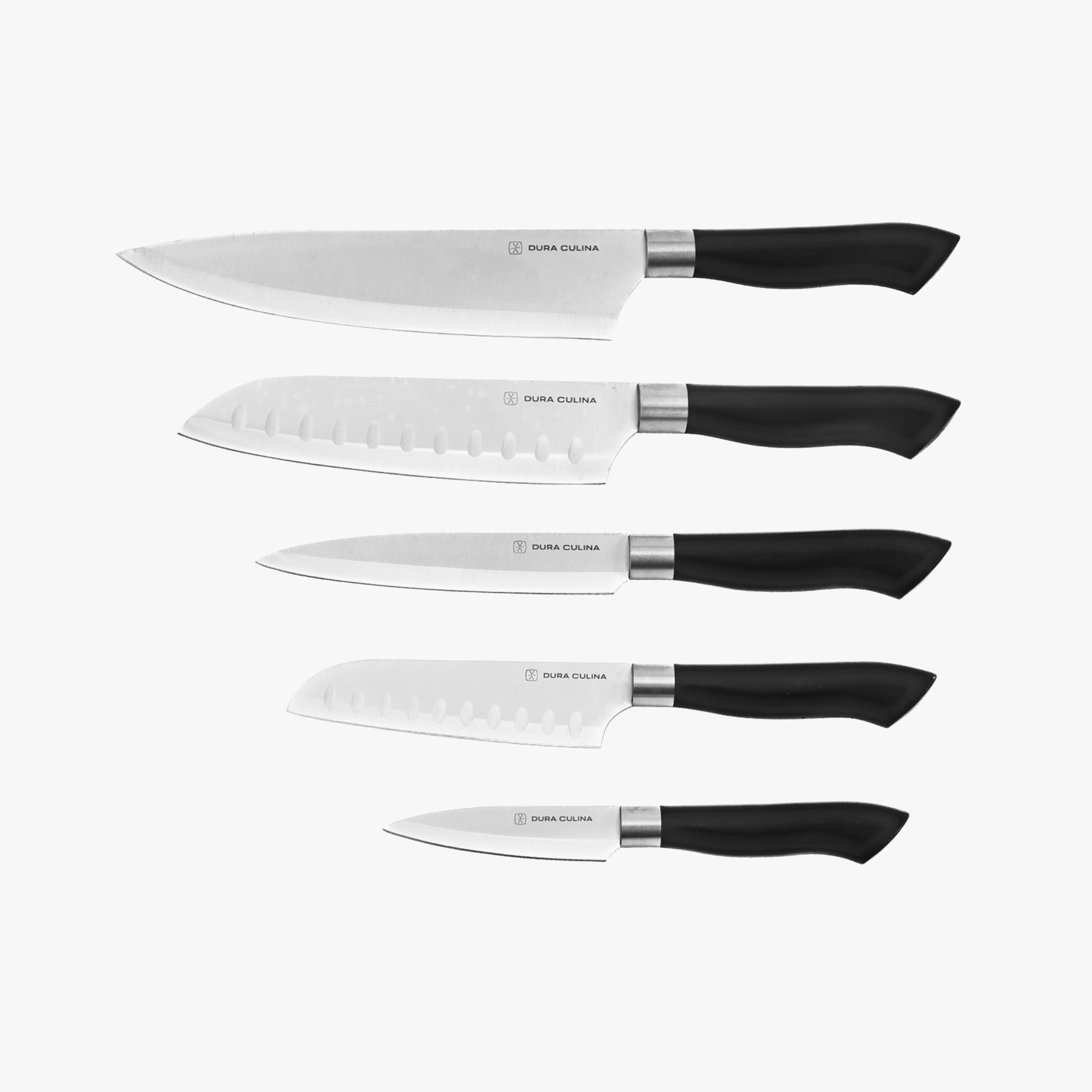 Ergonomic handle detail of Dura Living Kitchen Knife Set for comfort and control