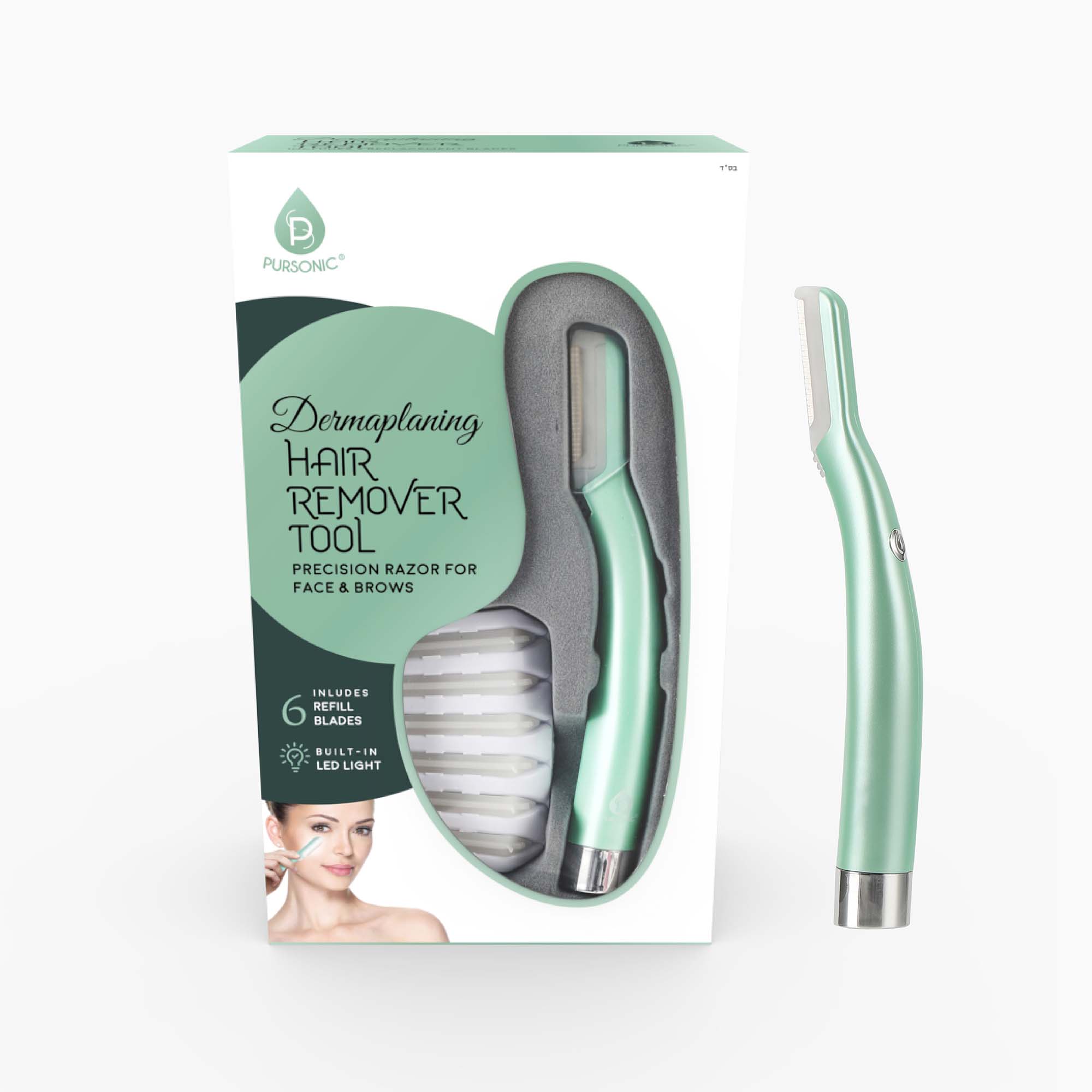 Close-up of Pursonic Professional Dermaplaning Tool for skin care