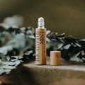 Front view of Eucalyptus Mint Bamboo Roller by Soulistic Root