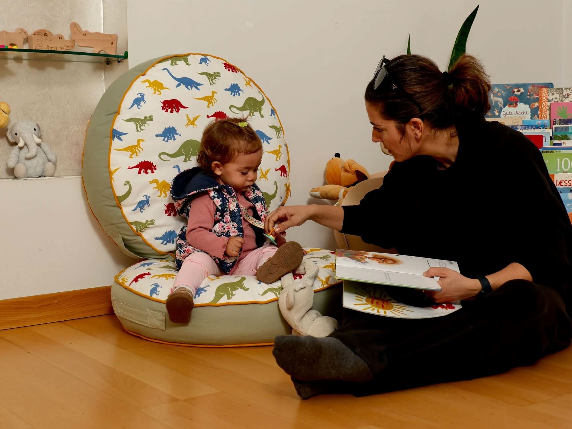 Durable Ultimate Comfort Kids Floor Pillow by Gobingya used for naptime