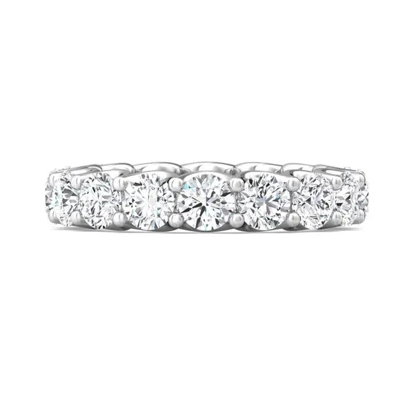 Side profile of 4.00 CTW Lab-Grown Diamond Eternity Band Ring in white gold