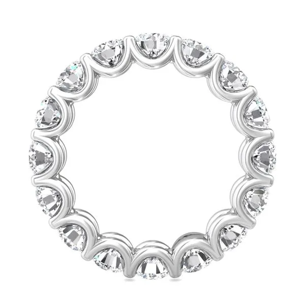 Elegant display of 4.00 CTW Lab-Grown Diamond Eternity Band Ring in yellow gold