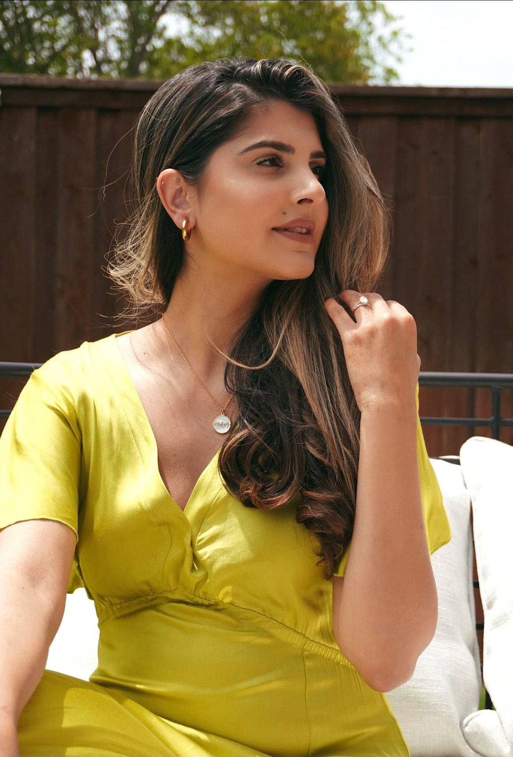 IVORY Gold Mother-of-Pearl Necklace