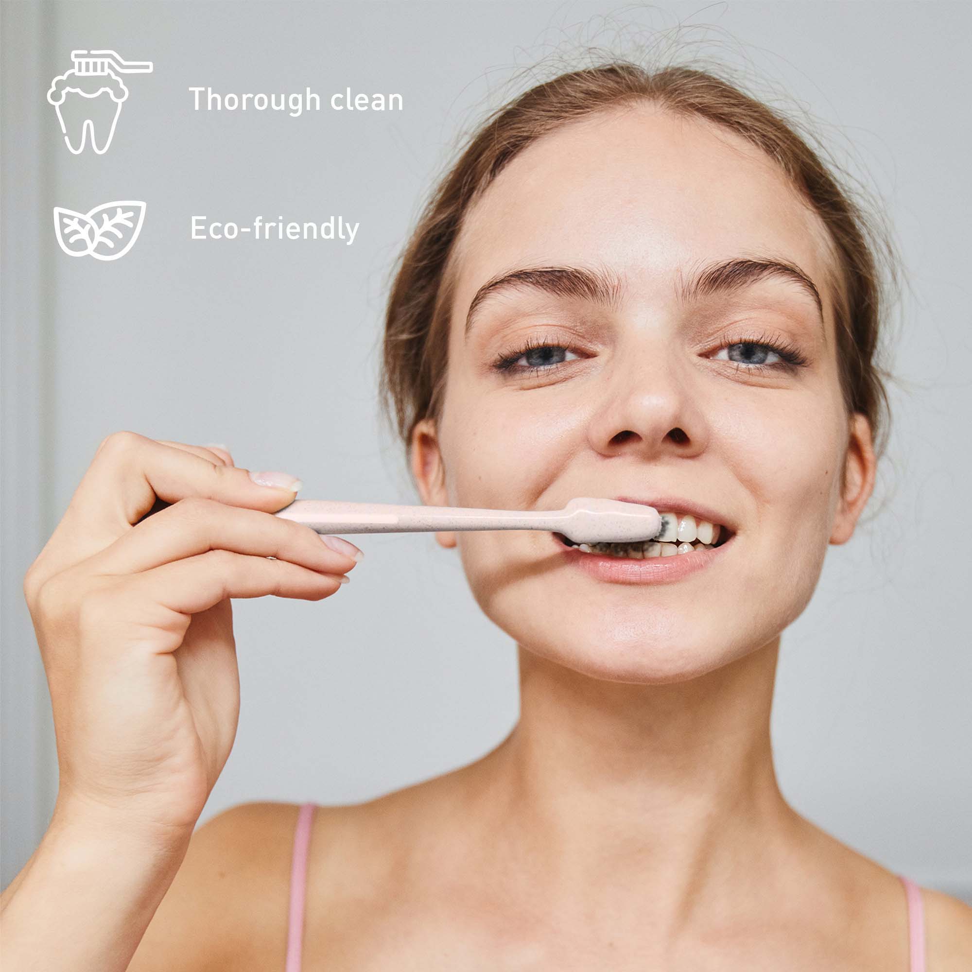 Eco-friendly cedarwood toothbrushes included in the set