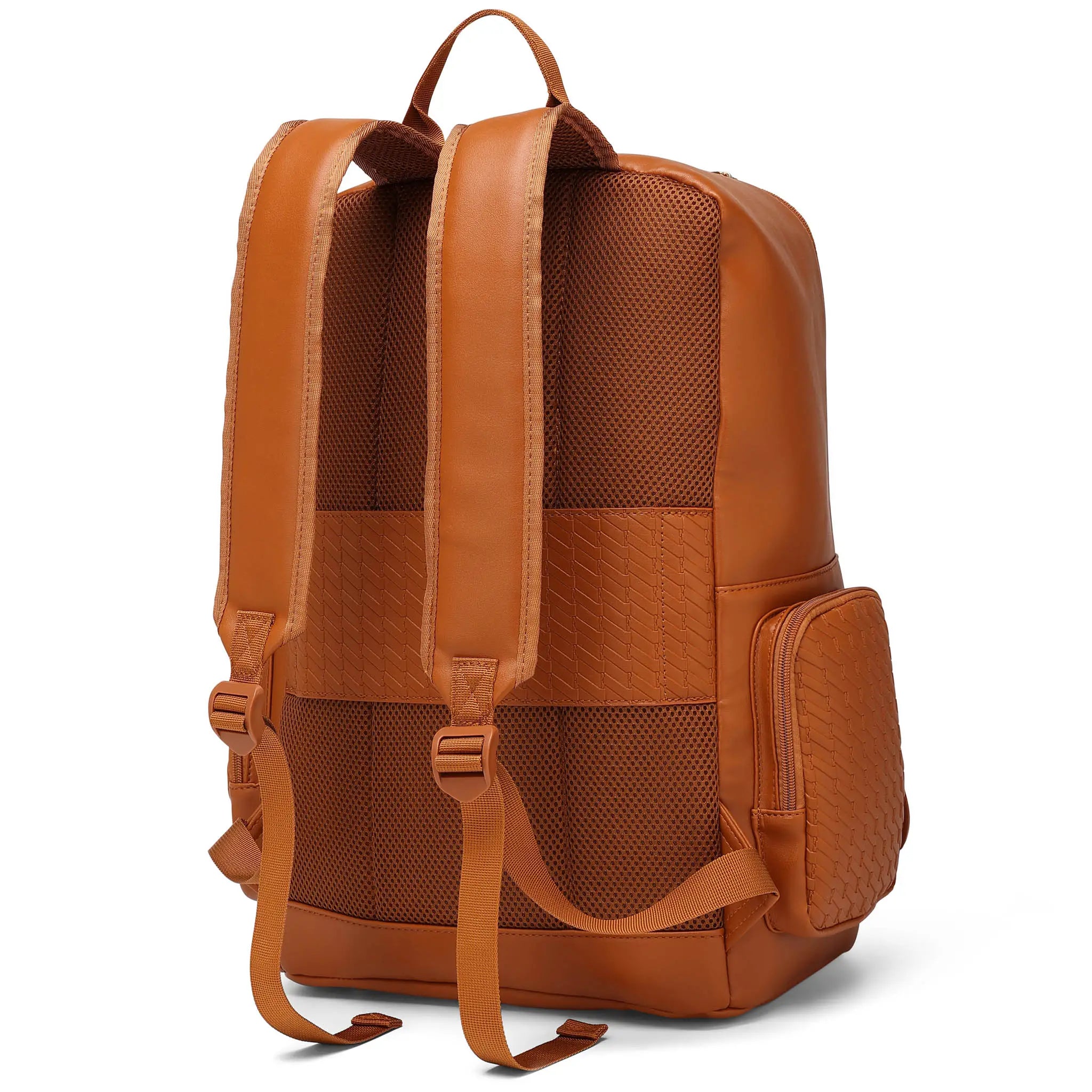 Interior layout of 27L Vegan Leather Backpack by ELLE