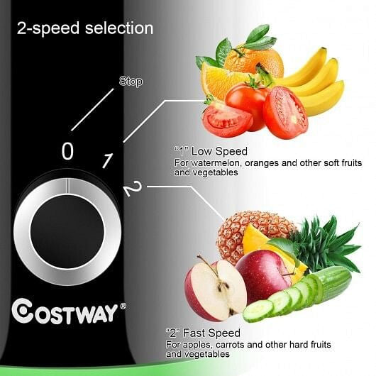 2 Speed Wide Mouth Fruit and Vegetable Centrifugal Electric Juicer..
