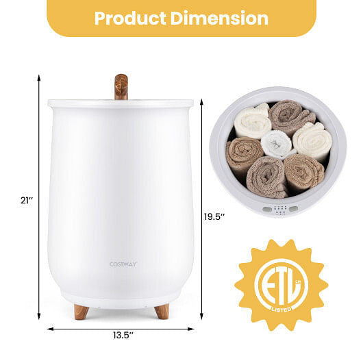 Gobingya 23L Luxury Towel Warmer with aromatic disc holder displayed