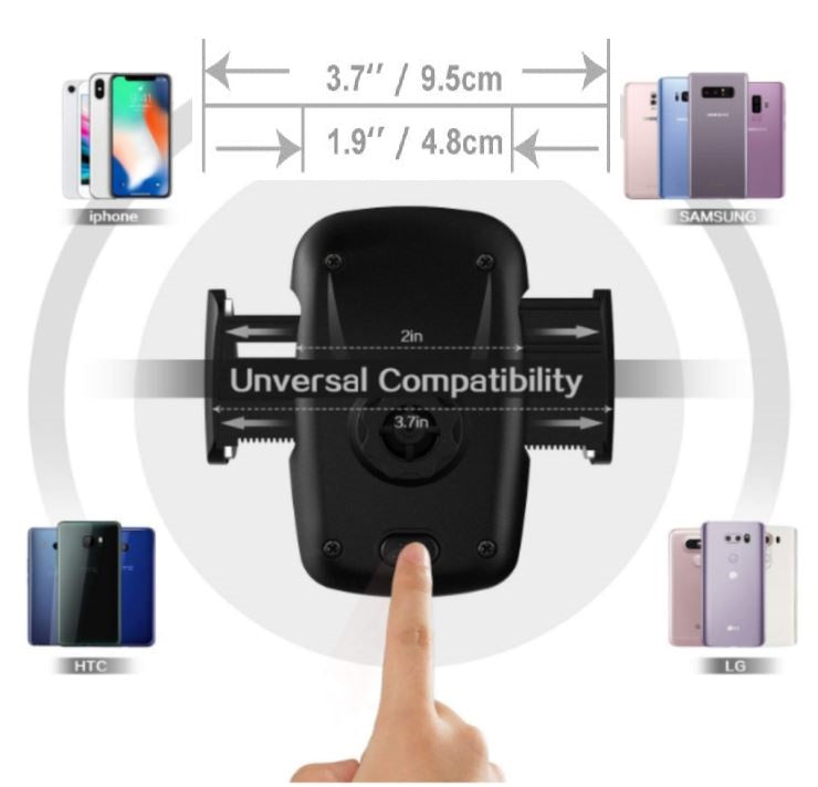 Adjustable Car Air Vent Phone Mount showcasing 360° rotation feature