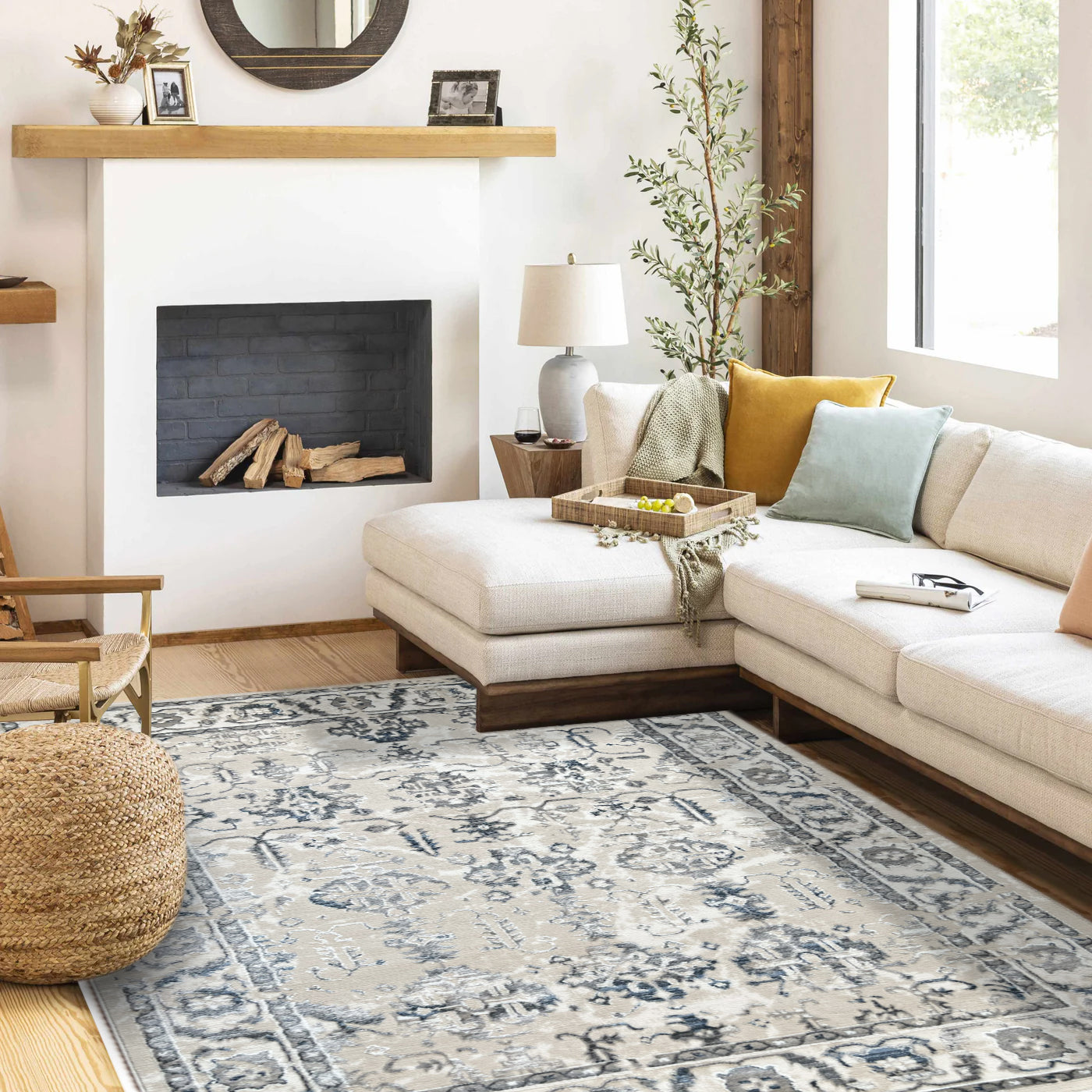 ROY's Home High&Low Area Rugs, Silver and Dark Shiny Effect