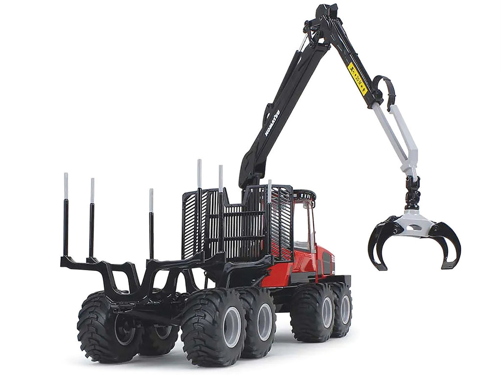 Display of Komatsu 875.1 Forwarder Diecast Model on a collector's shelf