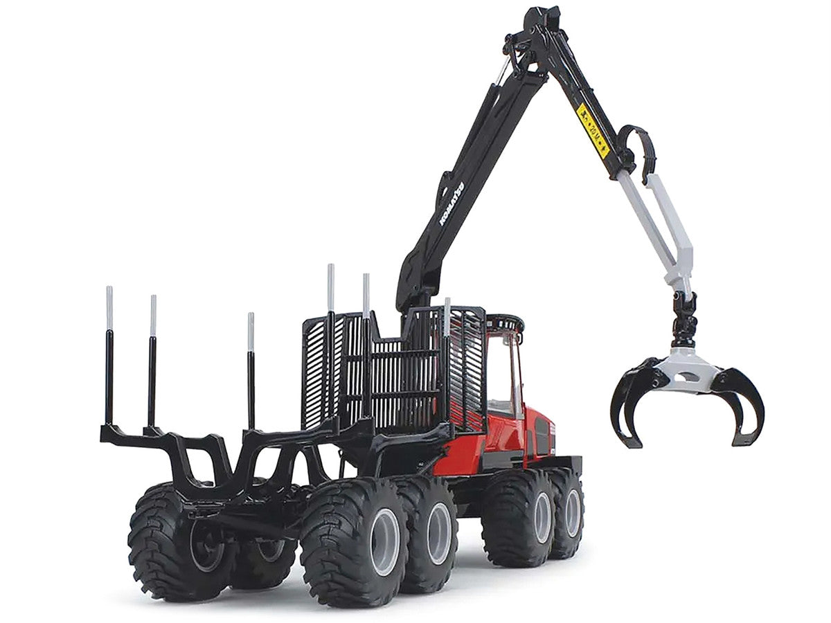 Display of Komatsu 875.1 Forwarder Diecast Model on a collector's shelf