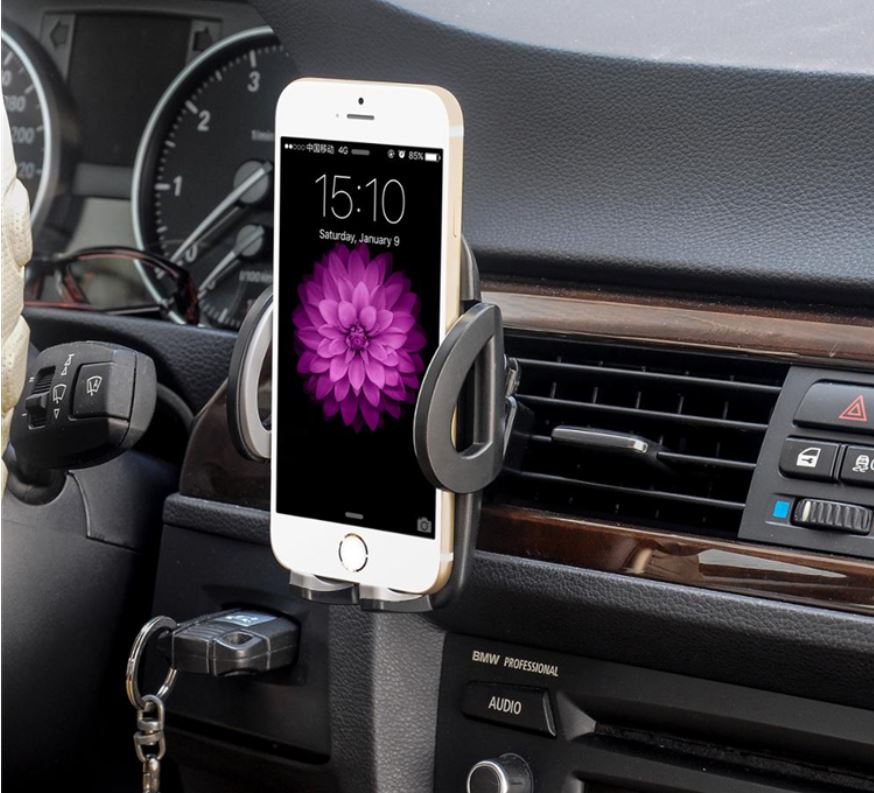 Installation process of Fast Track Adjustable Phone Mount in vehicle
