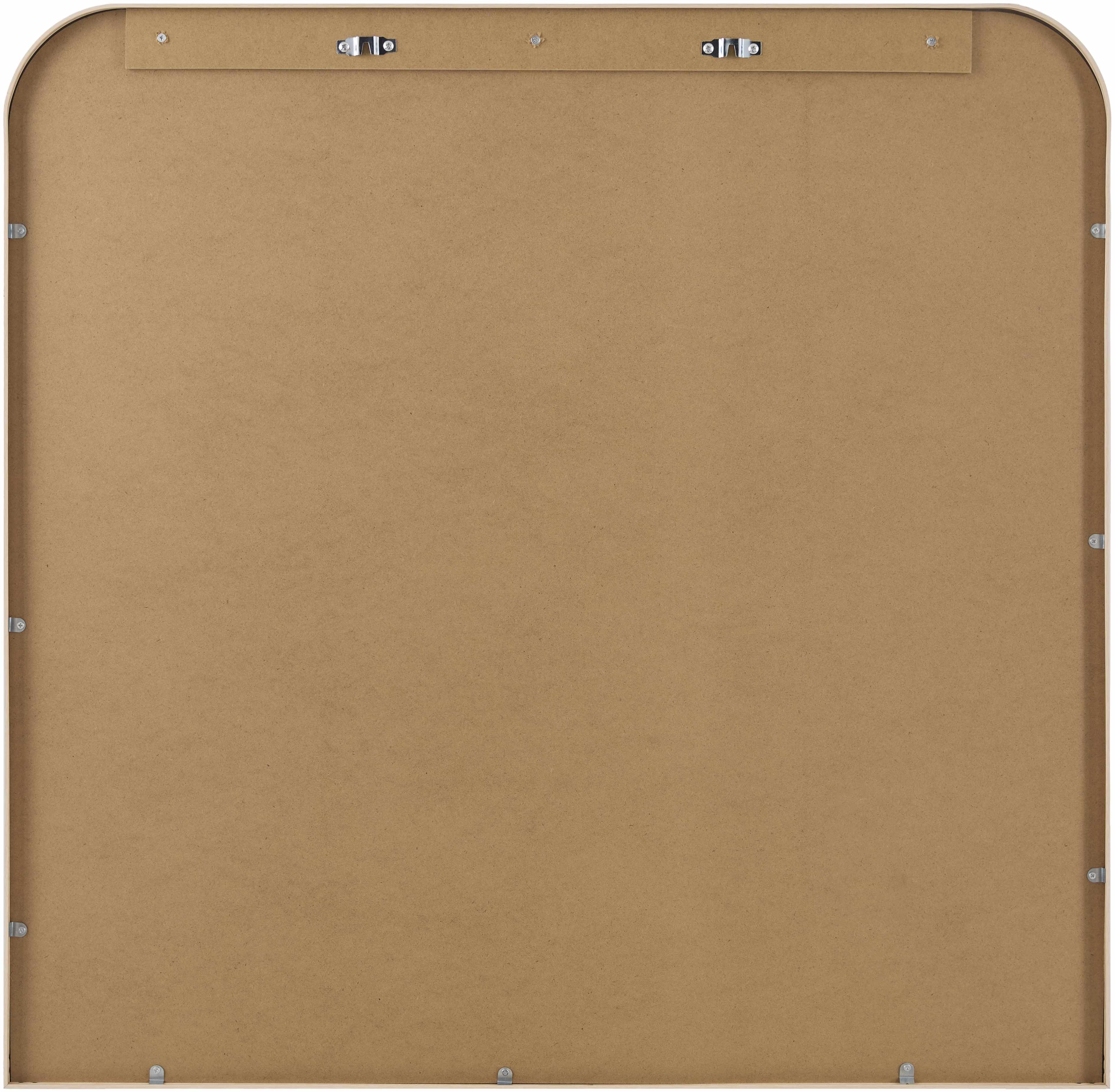 Hanging Grimisuat Dark Red Mirror in a stylish entryway